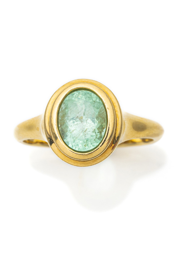 <b>Ring mit grünem Turmalin</b>