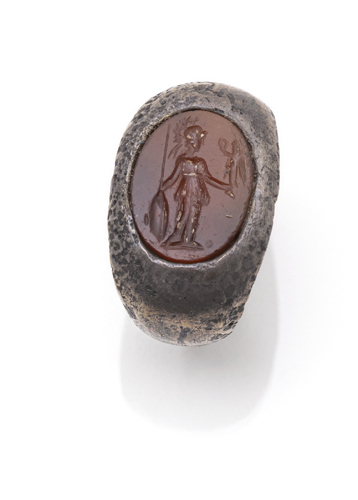 <b>Silberring mit römischen Carneol-Intaglio</b>