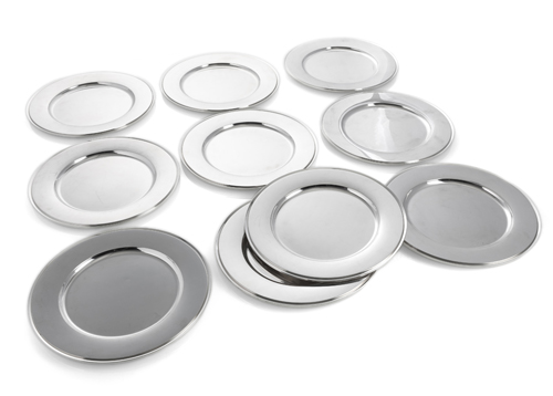 <b>Set von 10 Georg Jensen Pyramid 600Y Platztellern</b>