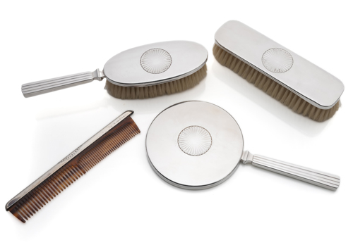 <b>Vierteilige Silber-Toilette-Garnitur Nr. 278</b>