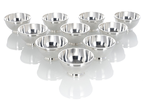 <b>Set von zehn Fingerschalen 