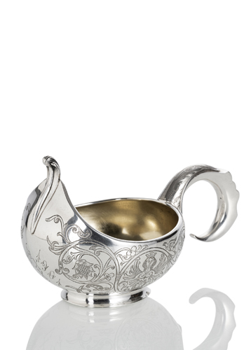 <b>Dekorativer Silber Kovsh zu einem 25-jährigen Jubiläum</b>