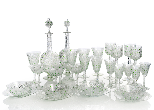 <b>Umfangreiches Kristallglas-Service</b>