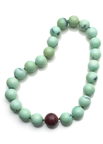 <b>Schöne Chrysopras-Kette mit Rhodochrosit-Schliesse</b>