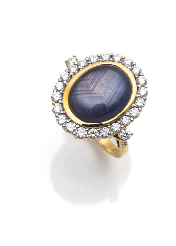 <b>Sternsaphir Brillant Ring</b>