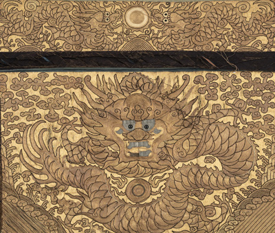 <b>Altarschürze mit großem Drachen</b>