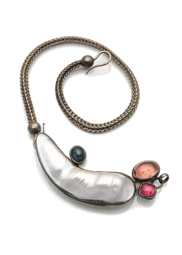 <b>Expressives  Perl Turmalin Collier</b>