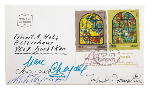 <b>Frankierter und signierter Briefumschlag</b> <b>Frankierter und signierter Briefumschlag</b>