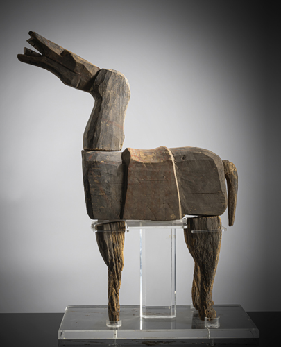 <b>AN EIGHT-PART WOOD FIGURE OF A HORSE</b> <b>AN EIGHT-PART WOOD FIGURE OF A HORSE</b>