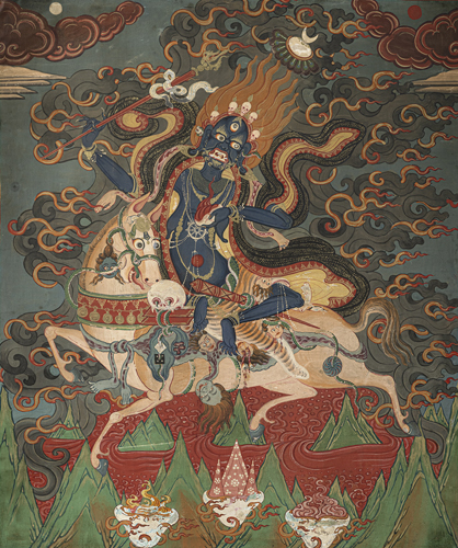 <b>A thangka of Palden Lhamo in silk mount</b>