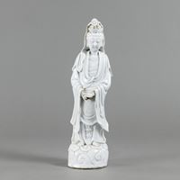 <b>A STANDING DEHUA-WARE GUANYIN</b>