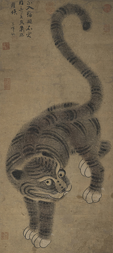 <b>A painting of a tiger</b>