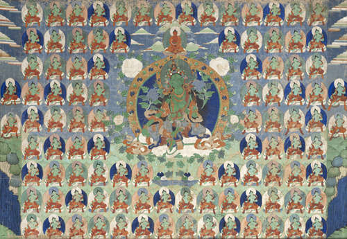 <b>A LARGE THANGKA DEPICTING SYAMATARA</b>
