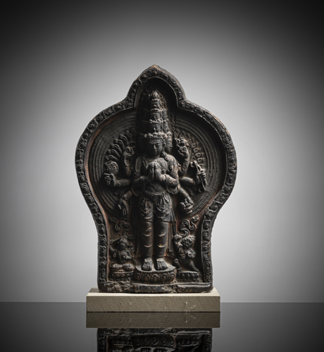<b>A TERRA COTTA PLAQUE DEPICTING AVALOKITESHVARA</b>