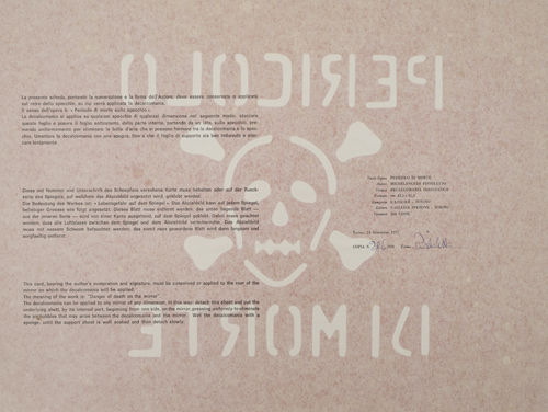 <b>Pistoletto, Michelangelo</b>