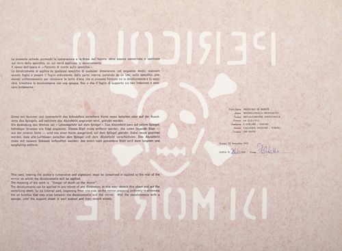 <b>Pistoletto, Michelangelo</b>