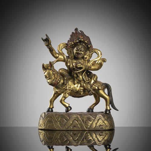 <b>A GILT-BRONZE FIGURE OF SHRI DEVI</b>