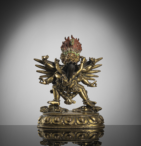 <b>A gilt-bronze of Hayagriva</b>