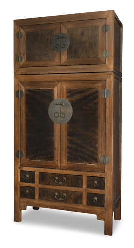 <b>A large elm and longyanmu compound cabinet</b>