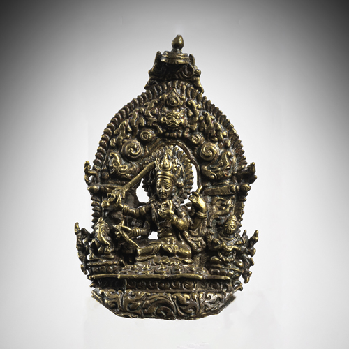 <b>Bronze relief with depiction of Shiva</b>