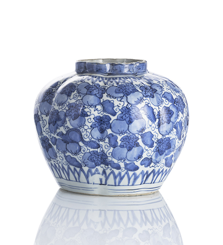 <b>An underglaze blue decorated' Squirrel and wine' jar</b>