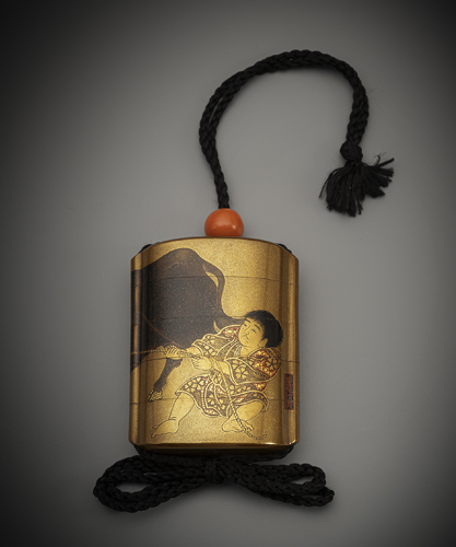 <b>A fine 'togidashi' intr with shepherd boy and ox</b>