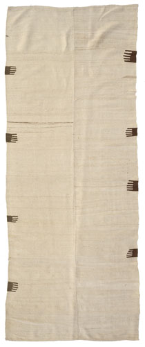 <b>Weißgrundiger zweibahniger Kelim “Itea”</b>