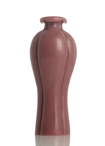 <b>A fine Imperial opaque pink glass vase ('gualeng ping')</b>