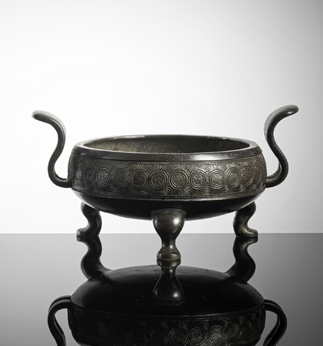 <b>An unusual and rare bronze incense burner</b>