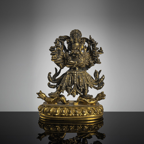 <b>A GILT-BRONZE FIGURE OF HEVAJRA</b>
