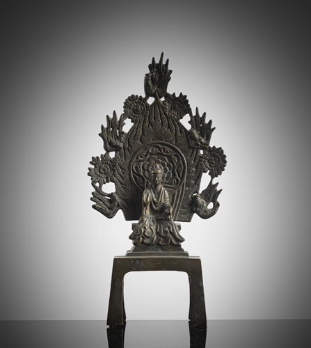 <b>A bronze figure of Buddha Maitreya</b>
