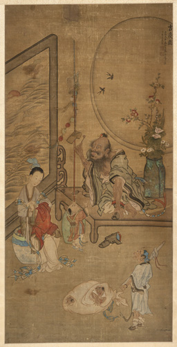 <b>Signed Tang Yin (1470-1524): Auspicious depition with the demon queller Zhong Kui</b> <b>Signed Tang Yin (1470-1524): Auspicious depition with the demon queller Zhong Kui</b>