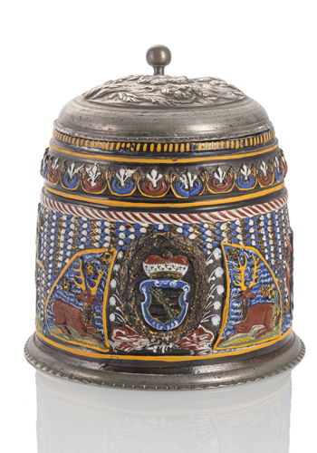 <b>Großer Jagd-Humpen mit sächsischem Wappen</b>