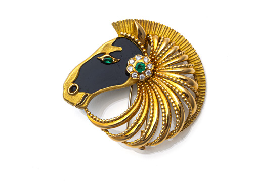 <b>Brosche „Pferdekopf“</b>