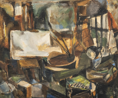 <b>Abstract composition of a painter's studio</b>