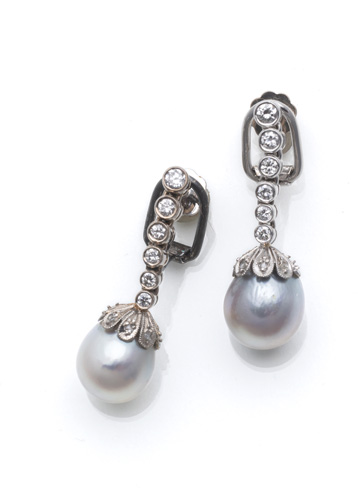 <b>Perl-Diamant-Ohrhänger</b>