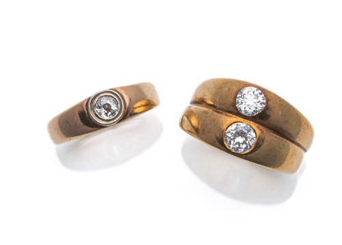<b>Zwei Diamantringe</b>