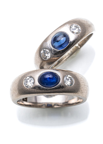 <b>Zwei Saphir Brillant Ringe</b>
