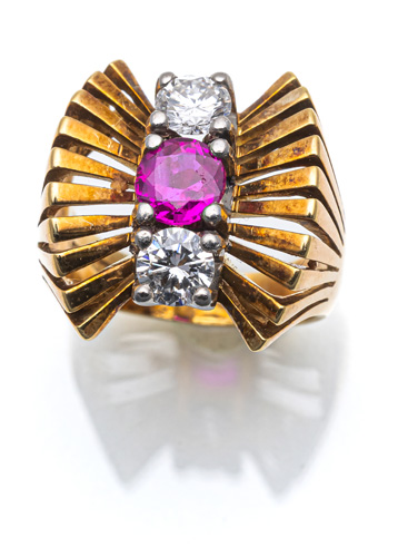 <b>Vintage Rubin Diamant Ring</b>