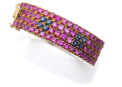 <b>Farbedelstein Armreif</b>