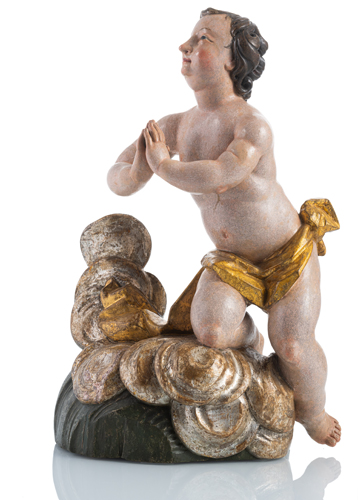 <b>Betender Engel auf Wolkenbank</b>