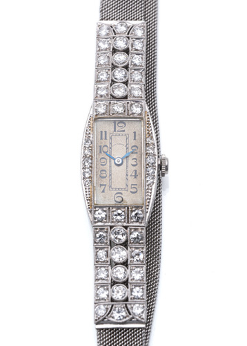 <b>Art Déco Diamantarmbanduhr</b>