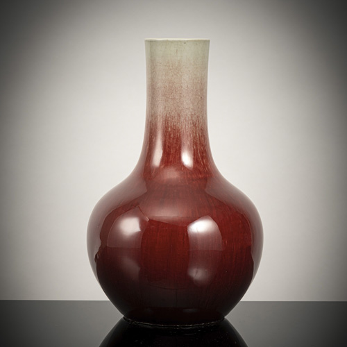 <b>A copper-red bottle vase</b>