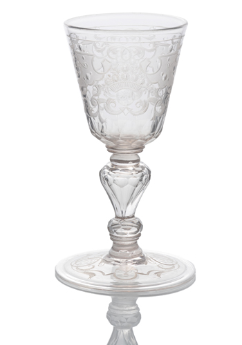 <b>Barock-Pokal mit Schliffdekor</b>