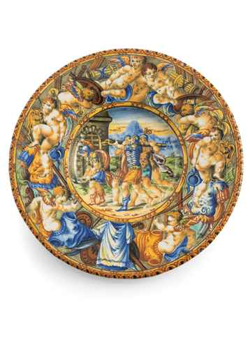 <b>Teller mit biblischer Szene</b>