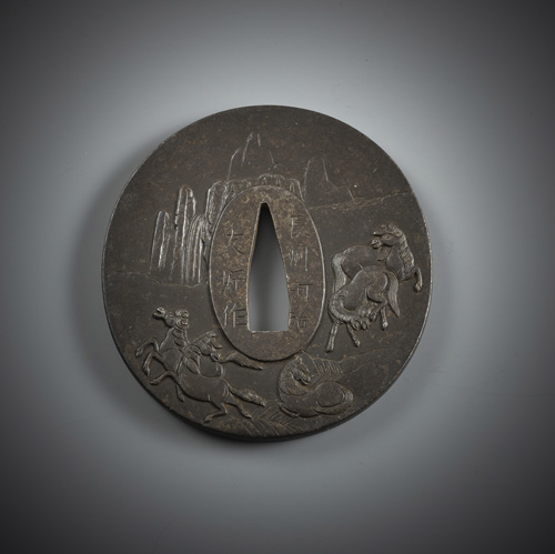 <b>An iron tsuba</b>