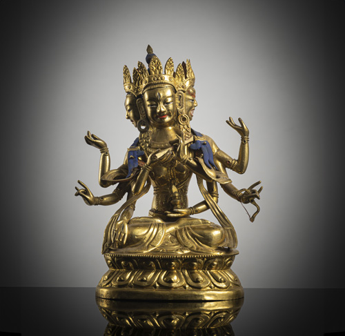 <b>A giltbronze of Usnishavijaya</b>