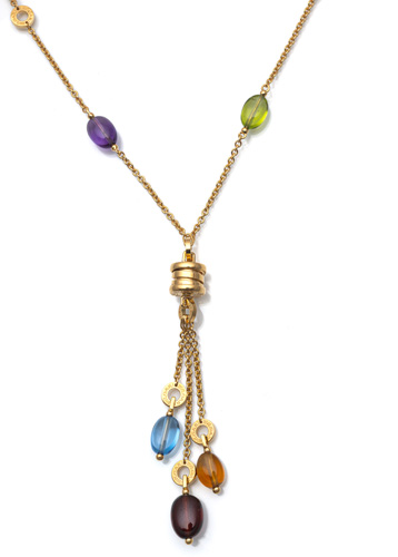 <b>BULGARI coloured gemstone necklace</b> <b>BULGARI coloured gemstone necklace</b>