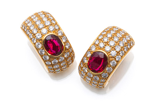 <b>RUBY DIAMOND EARCLIPS</b> <b>RUBY DIAMOND EARCLIPS</b>