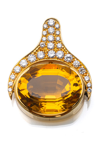 <b>CITRINE DIAMOND PENDANT</b> <b>CITRINE DIAMOND PENDANT</b>